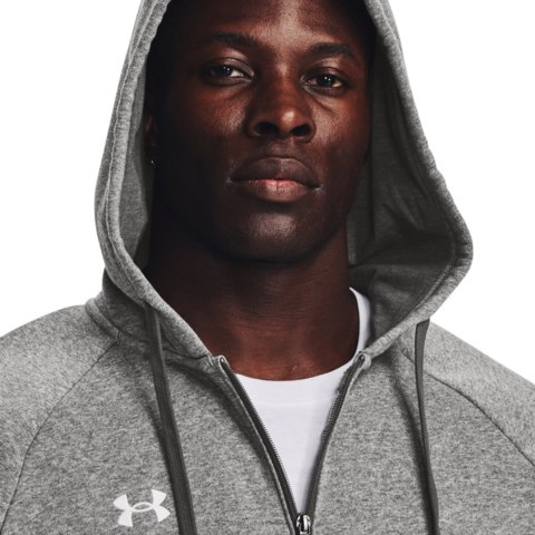 Bluza męska Under Armour Rival Fleece FZ Hoodie szara 1379767 025 Bluza męska Under Armour Rival Fleece FZ Hoodie szara 1379767 025