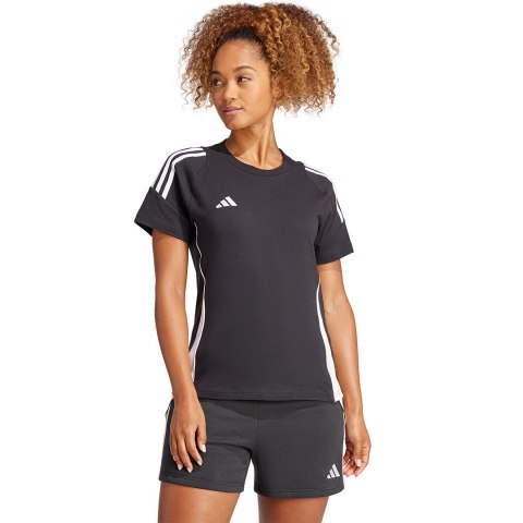 Koszulka damska adidas Tiro 24 Sweat Tee czarna IJ9955 Koszulka damska adidas Tiro 24 Sweat Tee czarna IJ9955