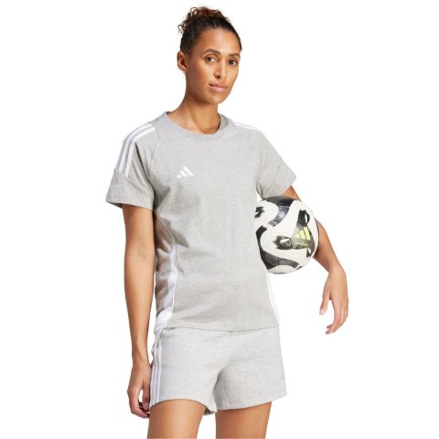 Koszulka damska adidas Tiro 24 Sweat Tee szara IR9355 Koszulka damska adidas Tiro 24 Sweat Tee szara IR9355