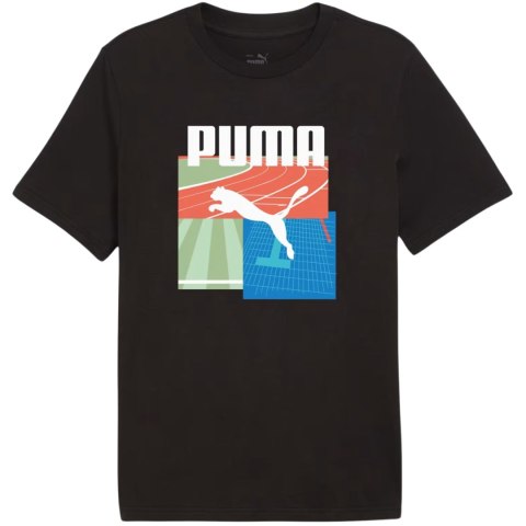 Koszulka męska Puma Graphics Summer Sports Tee II czarna 627909 01 Koszulka męska Puma Graphics Summer Sports Tee II czarna 627909 01