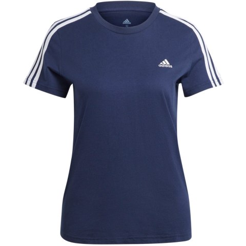Koszulka damska adidas Essentials Slim 3-Stripes Tee granatowa IM2791 Koszulka damska adidas Essentials Slim 3-Stripes Tee granatowa IM2791