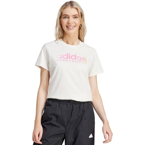 Koszulka damska adidas The Soft Side Linear biała IR5890 Koszulka damska adidas The Soft Side Linear biała IR5890