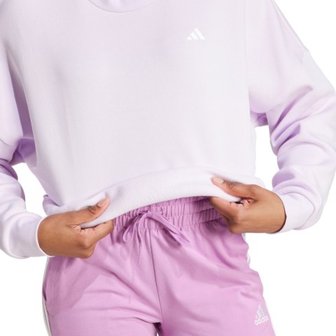 Bluza damska adidas Essentials Small Logo Feel Cozy fioletowa JF8827 Bluza damska adidas Essentials Small Logo Feel Cozy fioletowa JF8827