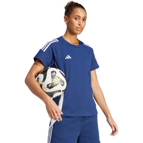 Koszulka damska adidas Tiro 24 Sweat niebiesko-biała IR9354 Koszulka damska adidas Tiro 24 Sweat niebiesko-biała IR9354