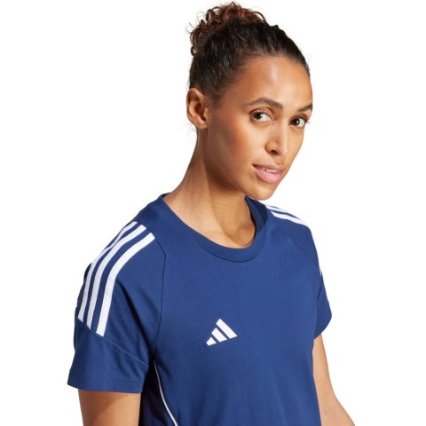 Koszulka damska adidas Tiro 24 Sweat niebiesko-biała IR9354 Koszulka damska adidas Tiro 24 Sweat niebiesko-biała IR9354