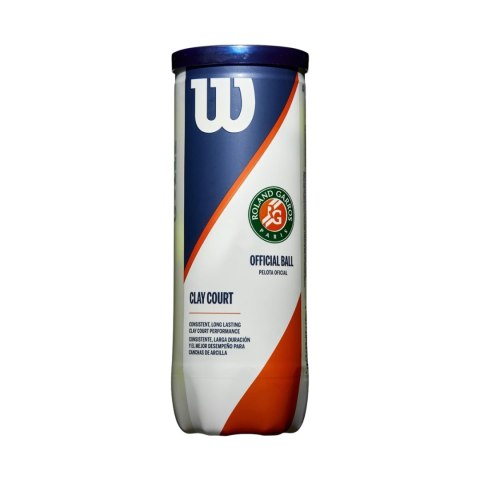 Piłki do tenisa ziemnego Wilson Roland Garros Clay Court 3 szt. WRT125000 Piłki do tenisa ziemnego Wilson Roland Garros Clay Court 3 szt. WRT125000