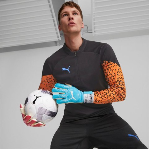 Rękawice bramkarskie Puma Ultra Grip 1 Tricks Hybrid niebiesko-różowe 41853 01 Rękawice bramkarskie Puma Ultra Grip 1 Tricks Hybrid niebiesko-różowe 41853 01