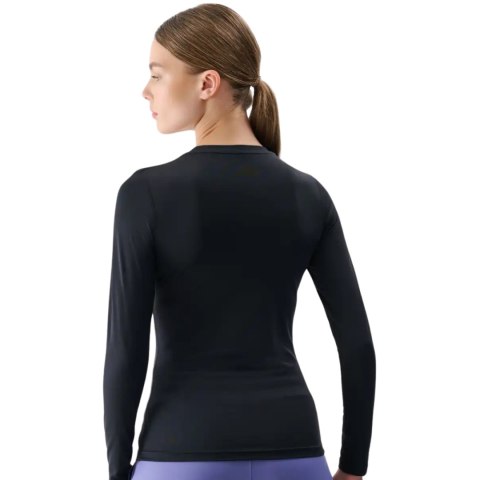 Koszulka damska 4F Longsleeve FNK F324 głęboka czerń 4FRSS25TFLOF324 20S Koszulka damska 4F Longsleeve FNK F324 głęboka czerń 4FRSS25TFLOF324 20S