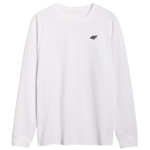 Koszulka męska 4F Longsleeve M432 biała 4FWMM00TLONM432 10S