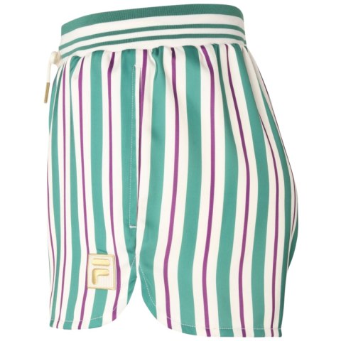 Spodenki damskie Fila Lassance zielono-kremowe FAW1002 13382