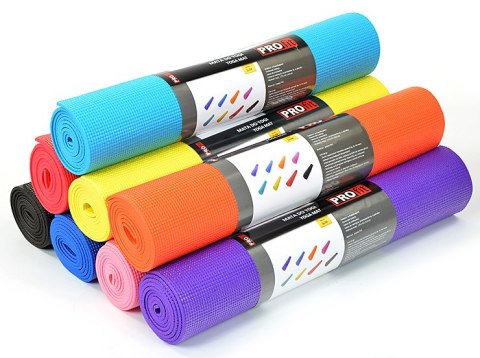 Mata do yogi Profit Slim 173x61x0,5cm żółta DK 2203 Mata do yogi Profit Slim 173x61x0,5cm żółta DK 2203
