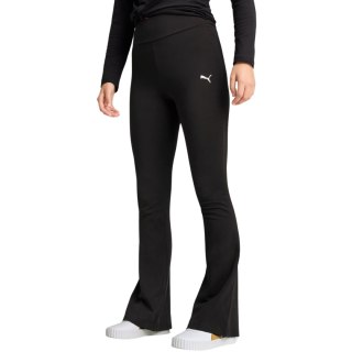 Legginsy damskie Puma Ess High-Waist Flared czarne 631542 01