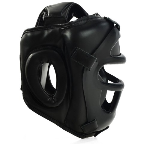 Kask bokserski z kratą Profight 703 PU czarny senior Kask bokserski z kratą Profight 703 PU czarny senior