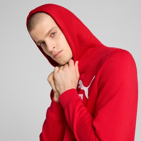 Bluza męska Puma ESS No.1 Logo Hoodie FL czerwona 682570 11 Bluza męska Puma ESS No.1 Logo Hoodie FL czerwona 682570 11