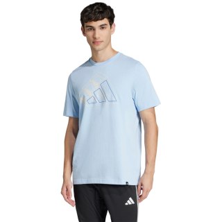 Koszulka męska adidas M T Fill Tee błękitna JJ3865