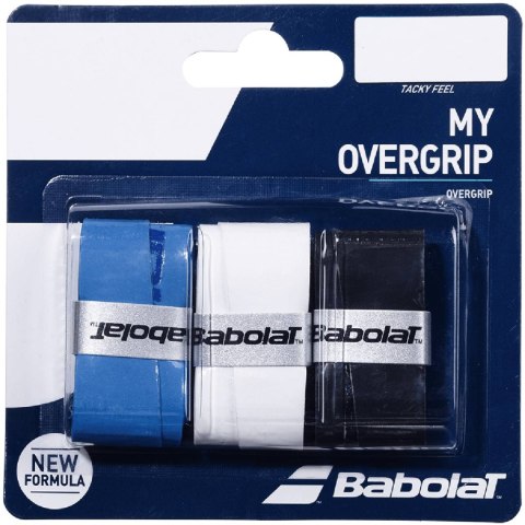 Owijka Babolat My Overgrip x 3 czarna, niebieska, biała 206204 Owijka Babolat My Overgrip x 3 czarna, niebieska, biała 206204
