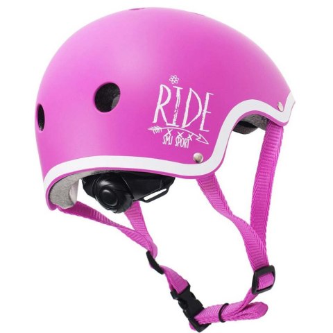 Kask SMJ różowy dla dziewczynki regulowany F501 Kask SMJ różowy dla dziewczynki regulowany F501