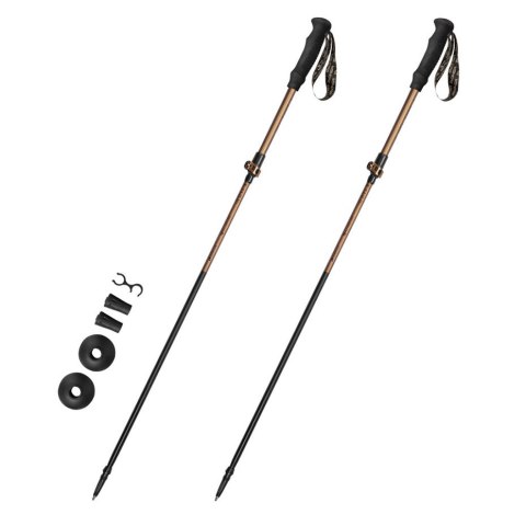 Kijki trekkingowe Spokey Quick brązowo-czarne 929473 Kijki trekkingowe Spokey Quick brązowo-czarne 929473