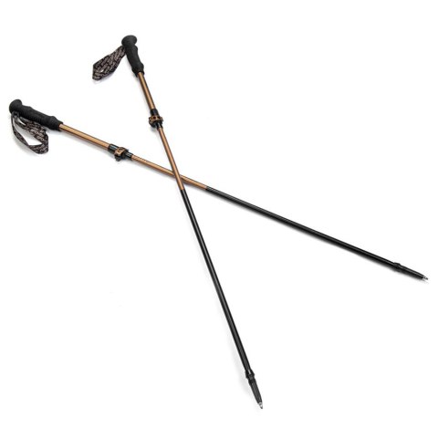 Kijki trekkingowe Spokey Quick brązowo-czarne 929473 Kijki trekkingowe Spokey Quick brązowo-czarne 929473