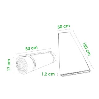 Mata Spokey Camprest 2-warstwowa 180x50x1,2 ciemno i jasno szara 82982
