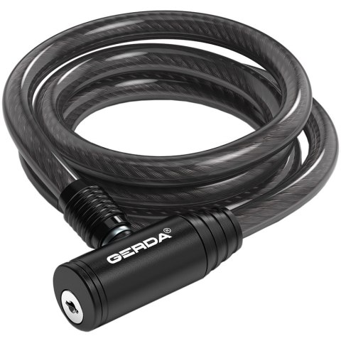 Zapięcie rowerowe Gerda linka, korpus okrągły, czarne Flex 1000/8K Zapięcie rowerowe Gerda linka, korpus okrągły, czarne Flex 1000/8K