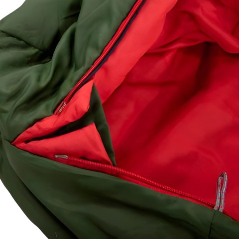 Śpiwór High Peak Pak 1000 Eco 220x80x50 cm zielono-czerwony 23251 Śpiwór High Peak Pak 1000 Eco 220x80x50 cm zielono-czerwony 23251