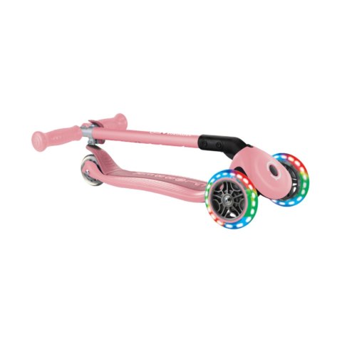Hulajnoga SMJ Globber 3-kołowa 432-211-3 Primo Foldable Lights pastelowy róż Hulajnoga SMJ Globber 3-kołowa 432-211-3 Primo Foldable Lights pastelowy róż