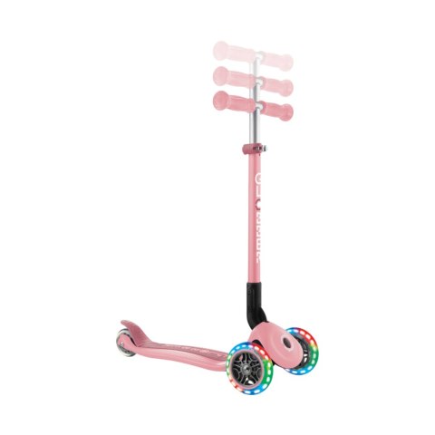 Hulajnoga SMJ Globber 3-kołowa 432-211-3 Primo Foldable Lights pastelowy róż Hulajnoga SMJ Globber 3-kołowa 432-211-3 Primo Foldable Lights pastelowy róż
