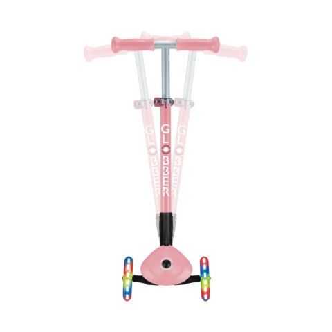 Hulajnoga SMJ Globber 3-kołowa 432-211-3 Primo Foldable Lights pastelowy róż Hulajnoga SMJ Globber 3-kołowa 432-211-3 Primo Foldable Lights pastelowy róż