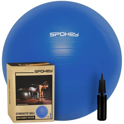 Piłka gimnastyczna Spokey Fitball 55 cm BL niebieska 929871 Piłka gimnastyczna Spokey Fitball 55 cm BL niebieska 929871