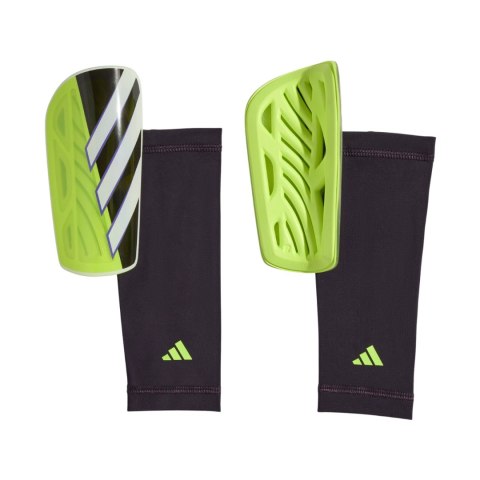 Ochraniacze piłkarskie adidas Tiro League czarno-zielone JD6025 Ochraniacze piłkarskie adidas Tiro League czarno-zielone JD6025