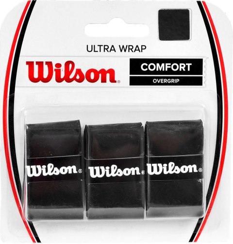 OWIJKA WILSON ULTRA WRAP COMFORT OVERGRIP czarny /3szt/ /WRZ403000 OWIJKA WILSON ULTRA WRAP COMFORT OVERGRIP czarny /3szt/ /WRZ403000