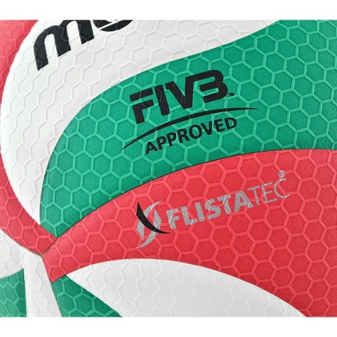 Piłka siatkowa Molten V5M5000 FIVB biało-czerwono-zielona
