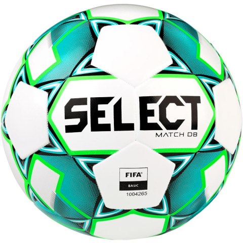 Piłka nożna Select Match DB FIFA 5 biało-zielona Piłka nożna Select Match DB FIFA 5 biało-zielona
