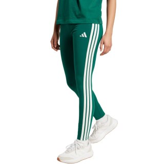 Legginsy damskie adidas Essentials 3-Stripes Cotton zielone KB7663