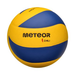 Piłka siatkowa Meteor Chili Pu żółto-niebieska 17407