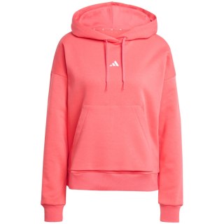 Bluza damska adidas Essentials Small Logo Feel Cozy Hoodie koralowa KE4380
