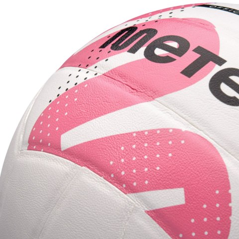 Piłka siatkowa Meteor Pvc biało-różowa 17411