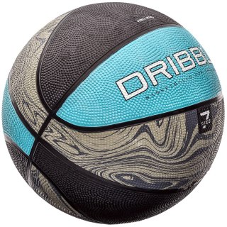 Piłka koszykowa Meteor Dribble szaro-niebieska 07091