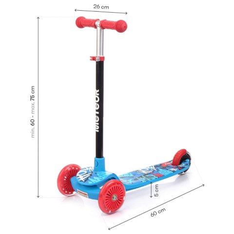Hulajnoga Meteor trójkołowa Funny niebieska 17750