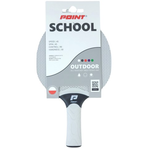 Rakietka do ping ponga Point School outdoor biała