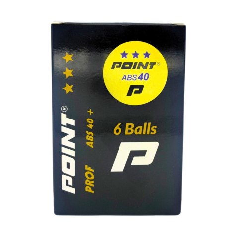 Piłeczki do ping ponga Point Prof ABS40 *** 6 szt. pomarańczowe