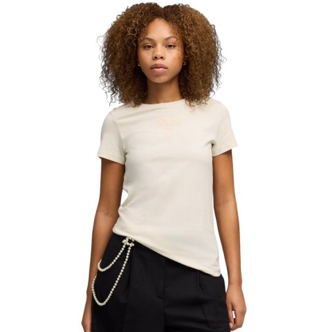 Koszulka damska Puma ESS Script Tee beżowa 691760 87