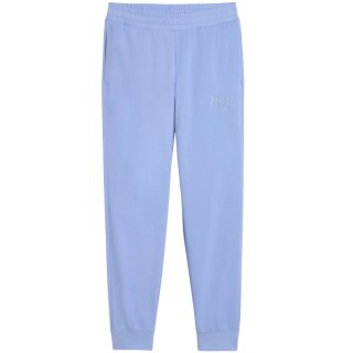 Spodnie damskie Puma ESS Script Comfort niebieskie 691763 60